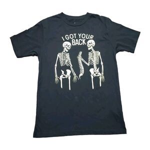 "I Got Your Back" Skeleton T-Shirt - Black - Men's Size Small